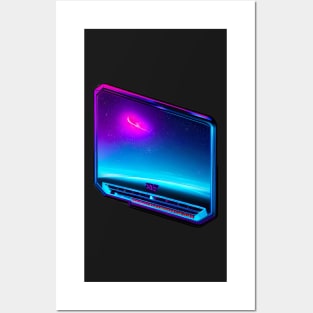 Cyberpunk spaceship window sticker Posters and Art